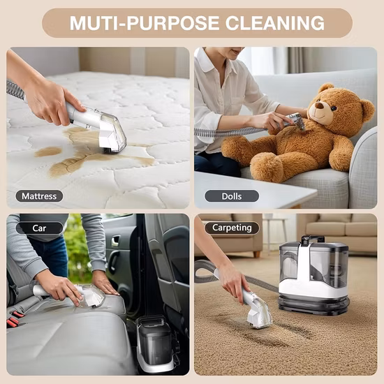 Machine de nettoyage de tissu de vente chaude pour aspirateur de tapis de ménage de canapé